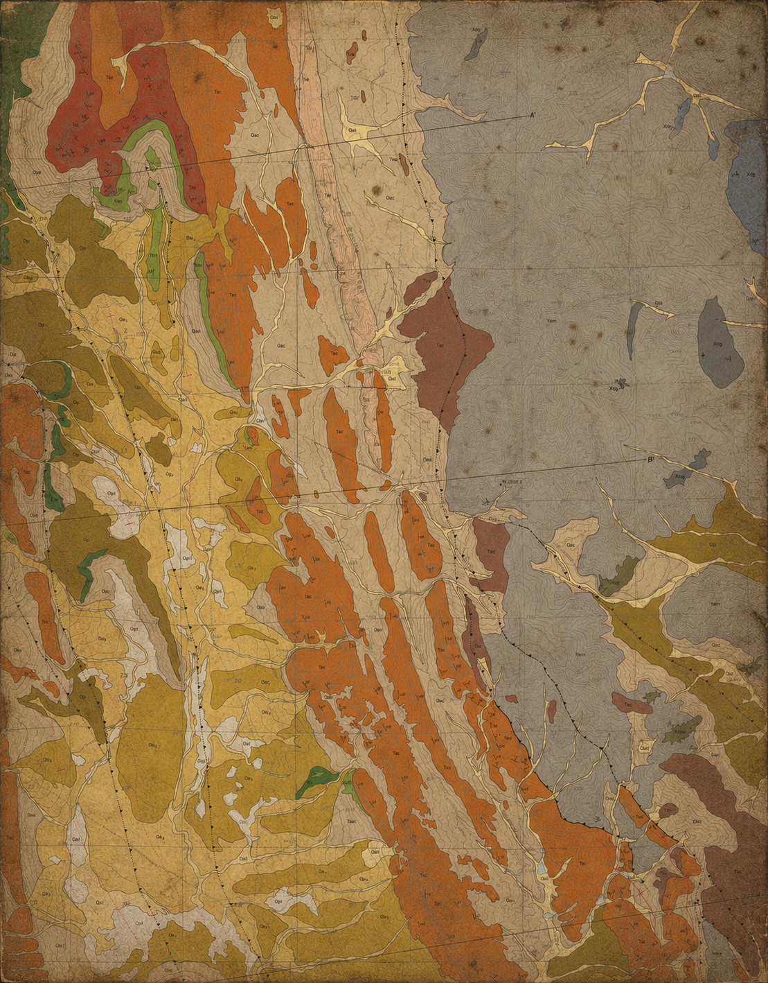 Original geological survey map
